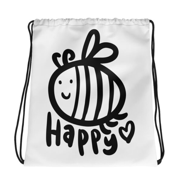 Bee Happy drawstring bag
